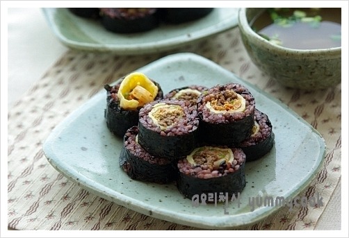 흑미김치김밥~~ 요리천사 레시피