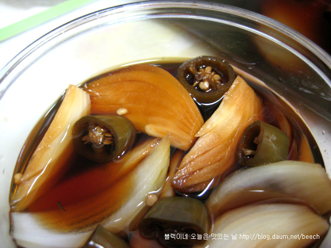 양파 고추 장아찌